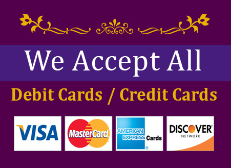 we accept all debit card / credit card